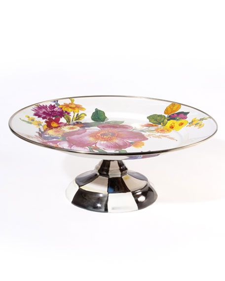 MacKenzie-Childs Small Flower Market Pedestal Platter | Bergdorf Goodman
