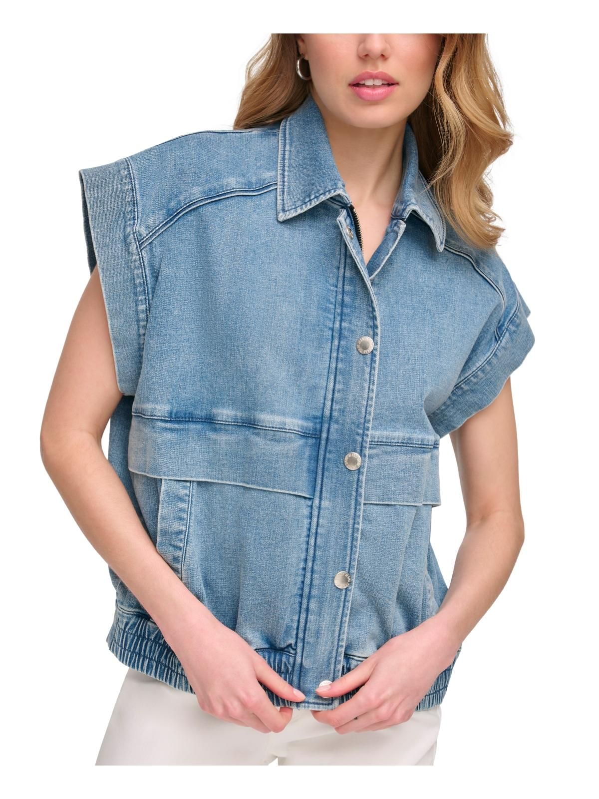 Womens Collar Denim Denim Jacket | Shop Simon