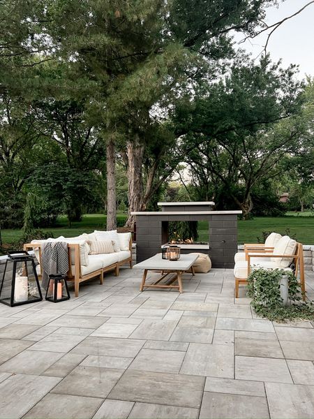 This outdoor patio set from Crate & Barrel is so good! This is the Fen collection, and I love the light wood and upholstered seats. Cozy and great quality! 

#LTKStyleTip #LTKSeasonal #LTKHome