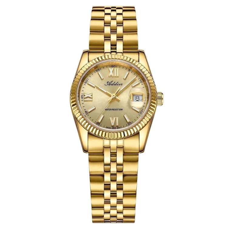 ADDIES Women's Swiss Quartz Watch 28mm Sapphire Crystal Stainless Steel Date Luminous 50M Water R... | Walmart (US)
