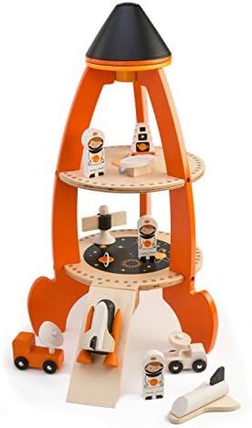 Tender Leaf Toys Cosmic Rocket Set - Wooden Rocket Play Set | Amazon (US)