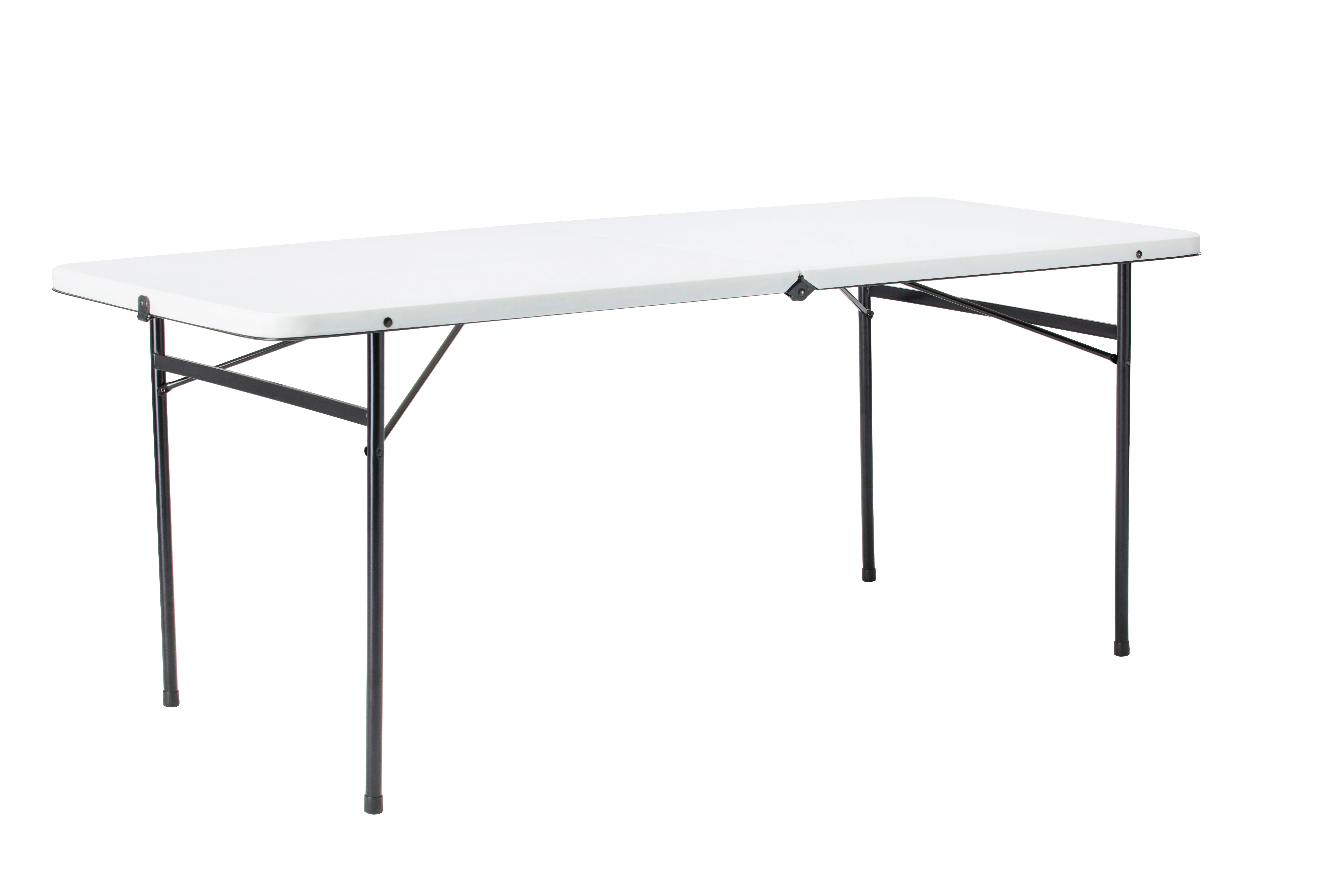 Mainstays 6 Foot Bi-Fold Plastic Folding Table, White - Walmart.com | Walmart (US)