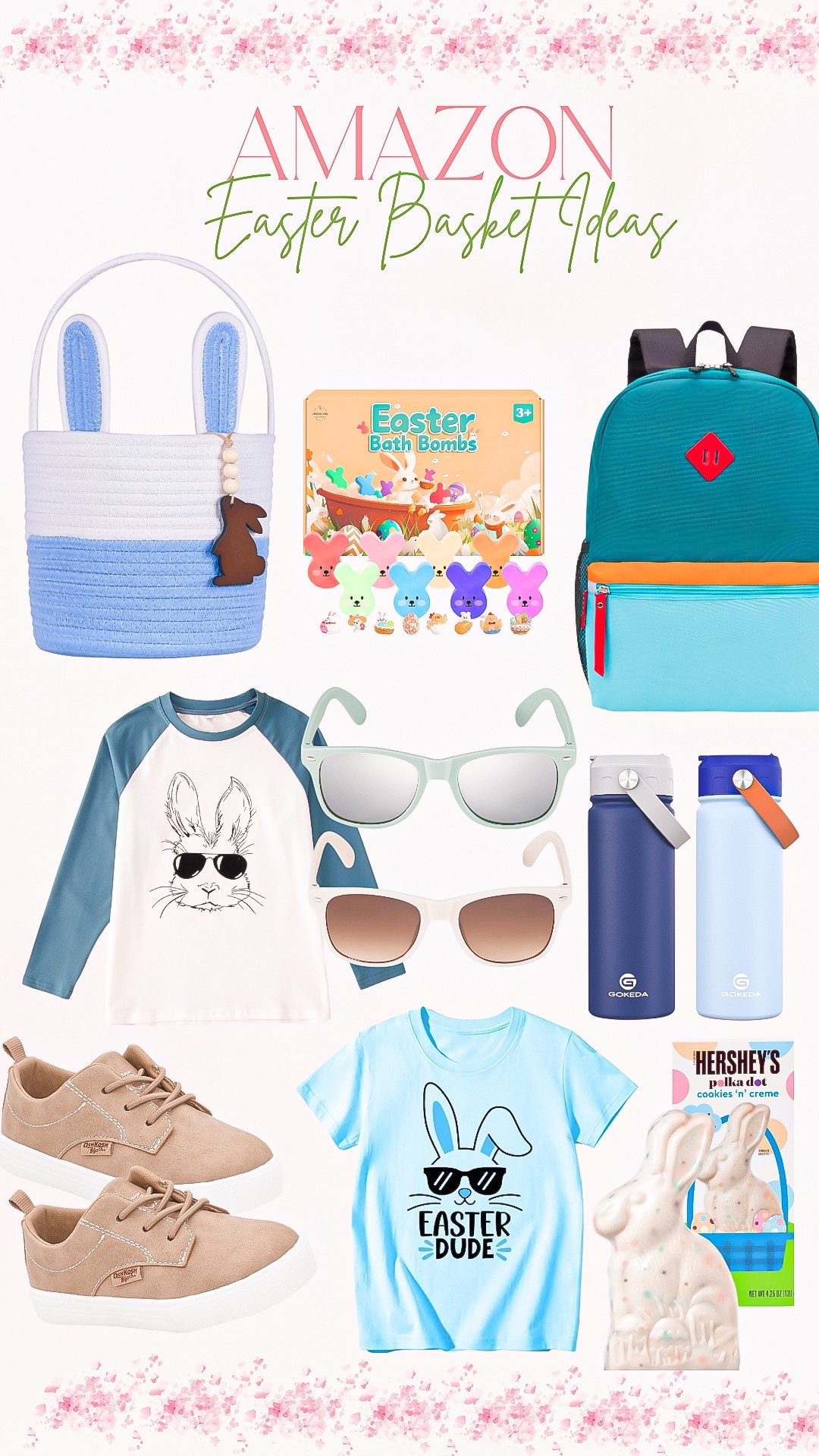 Amazon - Easter basket ideas 💛🐰

Amazon Easter gift guide, boy Easter basket, boys backpack, boys clothing, boys sunglasses, water bottle, boys shoes, boys fashion 

#LTKStyleTip #LTKFindsUnder50 #LTKKids