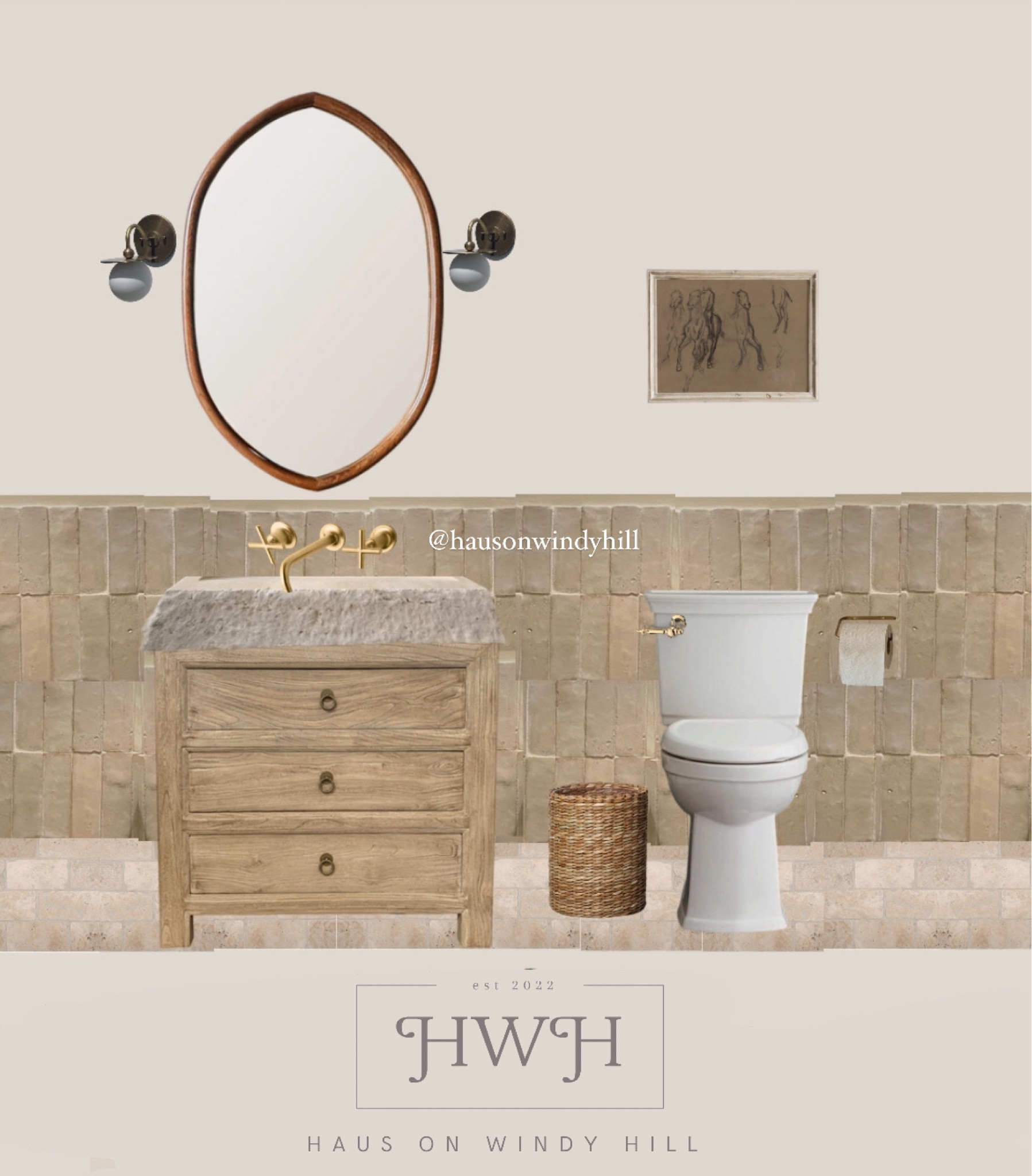 Modern organic powder bathroom design inspo 

#LTKHome