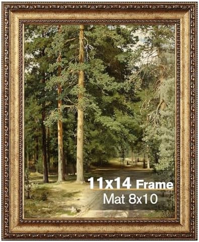 11x14 Gold Picture Frame, Ornate Vintage Picture Frames for Wall or Tabletop Display, 11x14 Photo... | Amazon (US)
