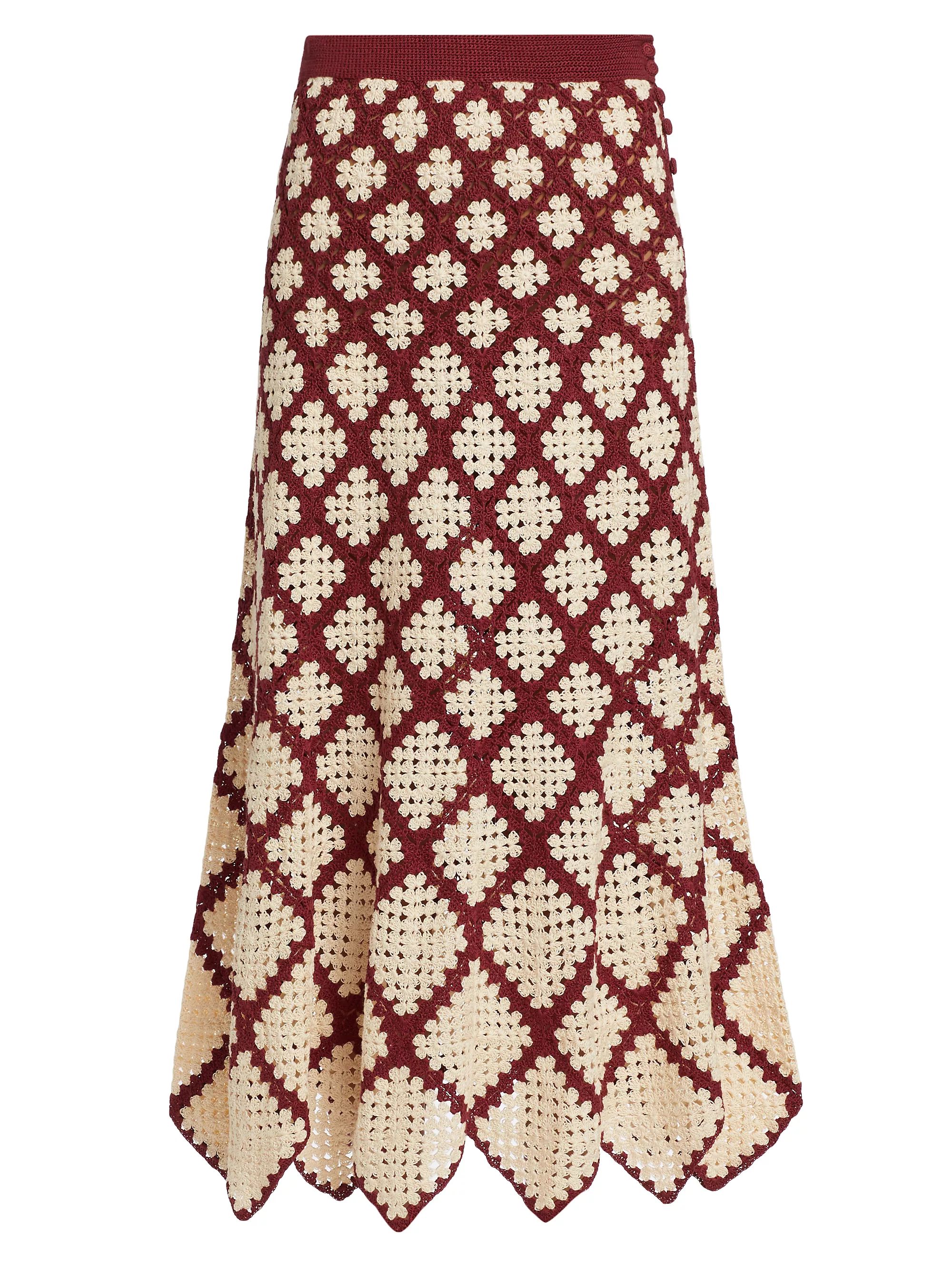 Summer Geometric Crochet Midi-Skirt | Saks Fifth Avenue