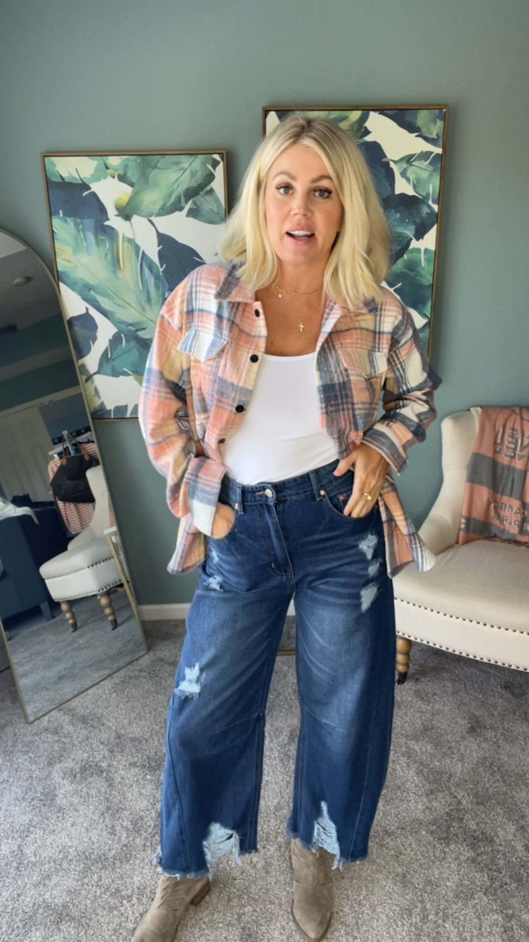 It’s almost “shacket” season & here’s one of my favs paired with rye cuties barrel jeans!! 



#LTKStyleTip #LTKOver40 #LTKSeasonal