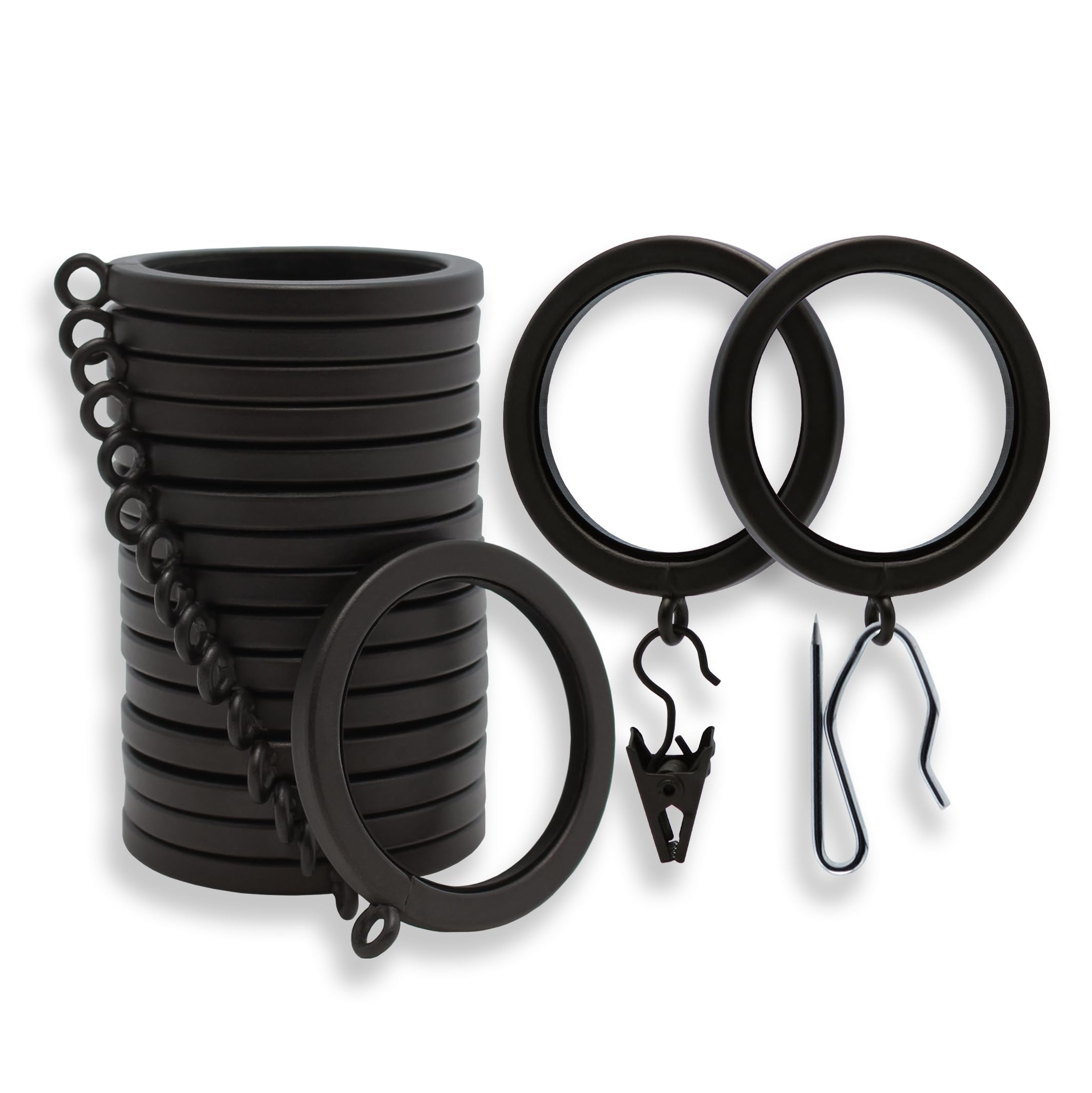 BlastHome® Luxury Curtain Rings – Premium Metal with Quiet, Smooth Nylon Inserts – Pinhooks ... | Amazon (US)