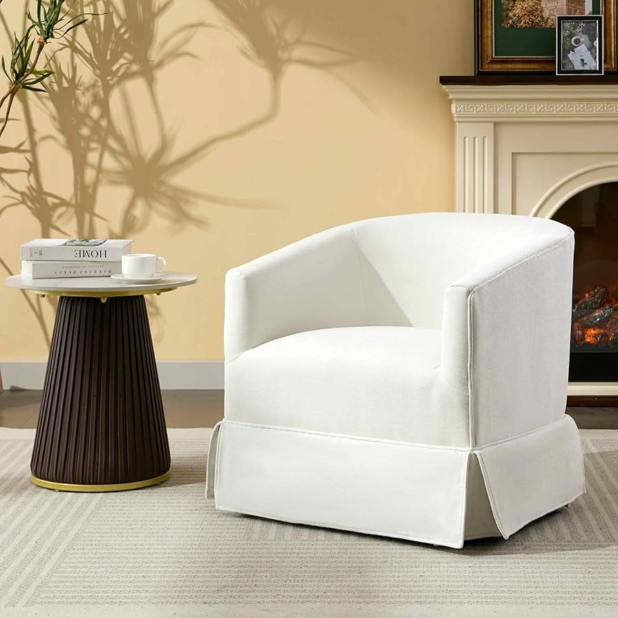 Swivel Barrel Chair,Mid Century Modern Swivel Accent Chair for Living Room, Round Armchair Corner... | Amazon (US)