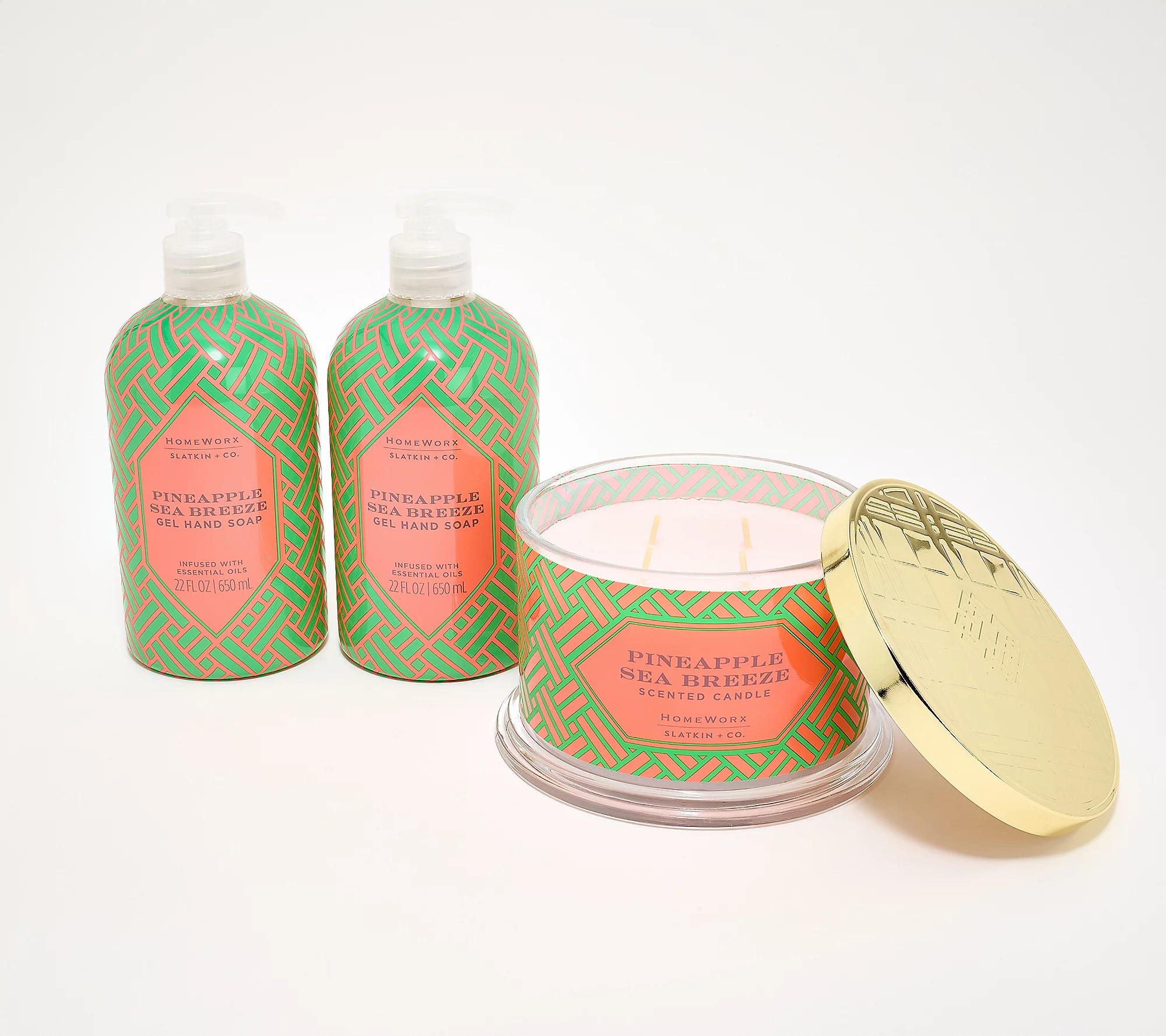 HomeWorx by Slatkin + Co. Pine Sea Breeze Candl & S/2 Soaps | QVC