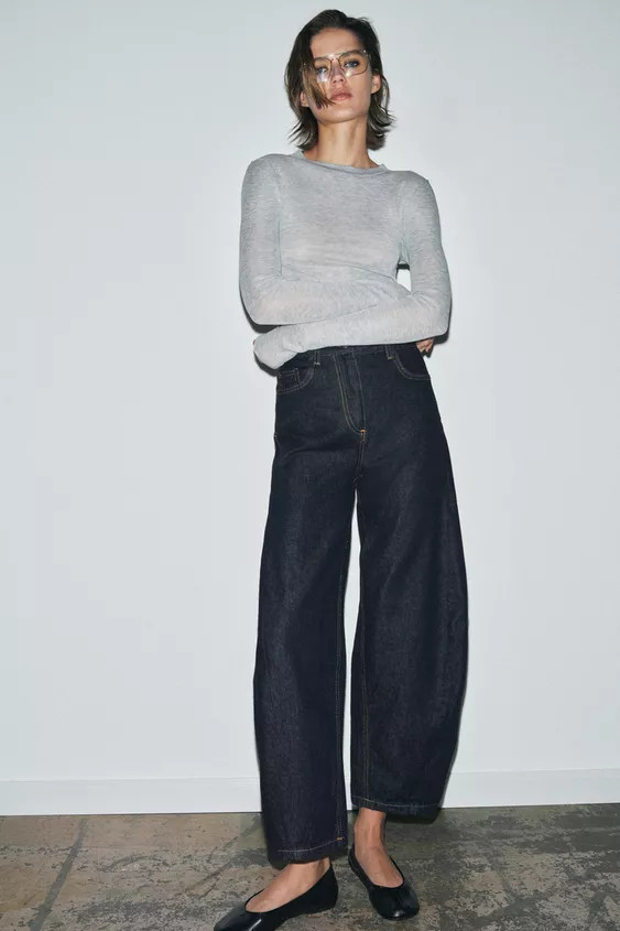 JEANS ZW COLLECTION ANKLE BALLOON MITTELHOHER BUND | Zara DE