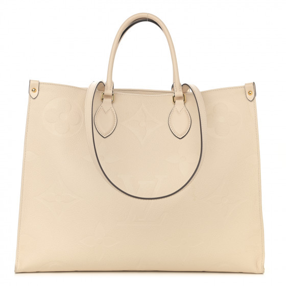 LOUIS VUITTON Empreinte Monogram Giant Onthego GM Creme | FASHIONPHILE (US)