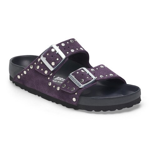 Arizona Rivets Suede Leather Acai Two-Strap Sandals | Birkenstock USA