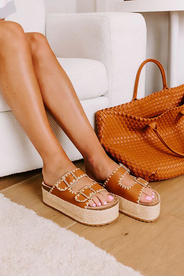 Calluna Faux Leather Platform Sandal | Impressions Online Boutique