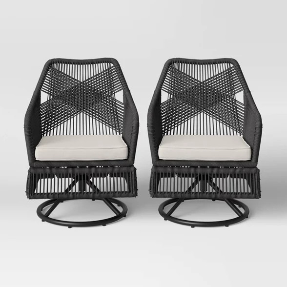 2pk Martin Rope Swivel Patio Rocking Chairs - Project 62™ | Target