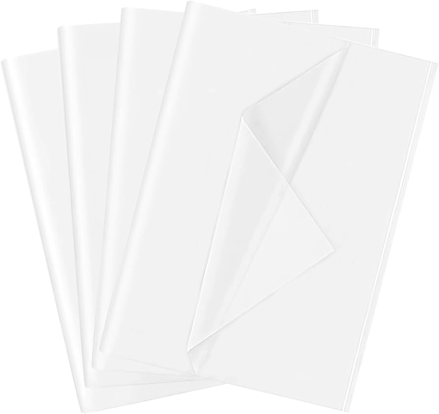 60 Sheets White Tissue Paper for Packaging Gift Bags Decoration Wrapping Tissue Paper Bulk for DI... | Amazon (US)