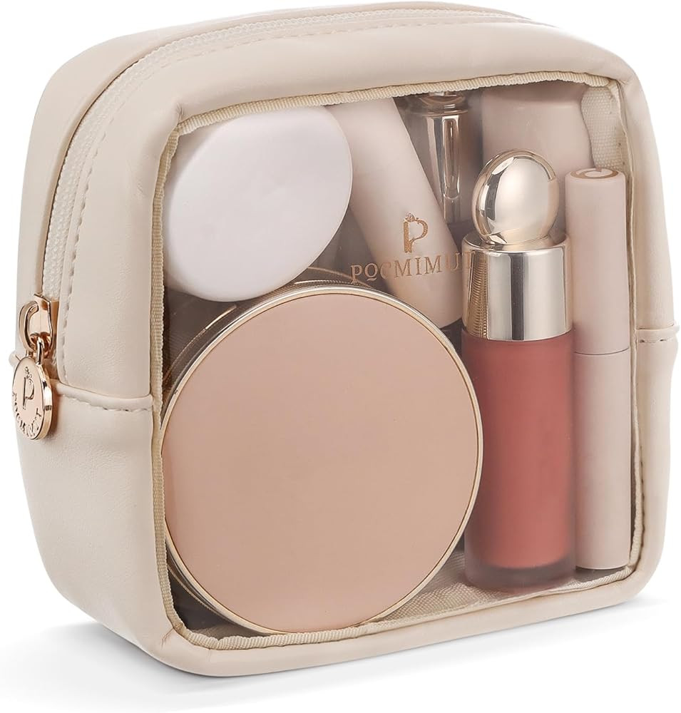 Pocmimut Mini Makeup Bag,Clear Makeup Bag Travel Toiletry Bag Pouch Purse Car Accessories Cute St... | Amazon (US)
