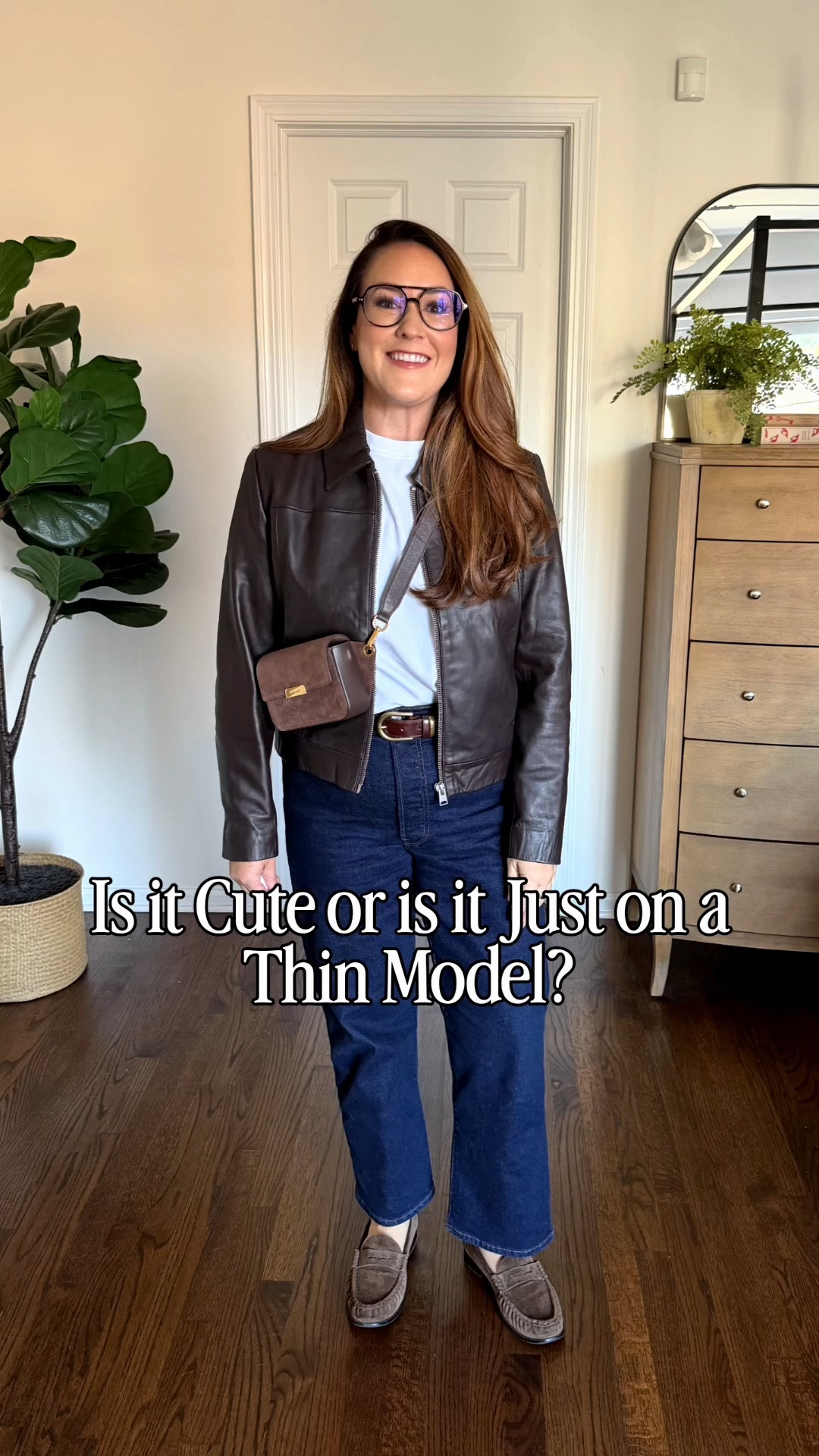 Let’s re-create three outfits from Pinterest using a brown leather jacket from  @onequince 

Brown leather jacket – medium 
Brown turtleneck – large 
Dark straight leg jeans – 31–27 
Brown brass belt – 95 
White T-shirt – large 
Brown suede bag - midi
Brown suede Crossbody bag ￼
White linen dress – 12 
￼￼

#LTKMidsize #LTKOver40 #LTKSeasonal