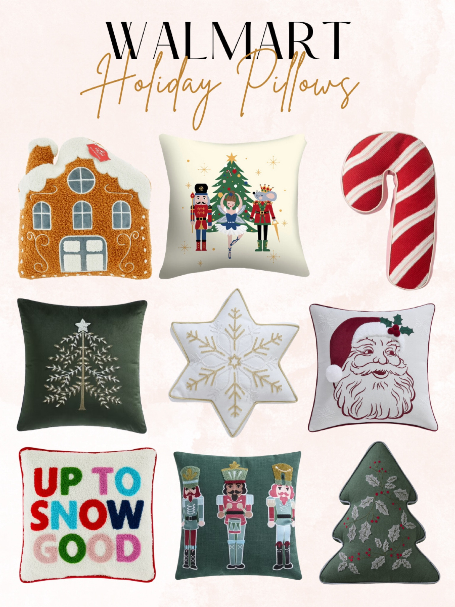 Walmart Holiday Pillows Under $20!
How cute are these Christmas and holiday pillows and so affordable! 

Walmart finds, Walmart decor, Walmart home decor, Walmart pillows, decor pillows, gingerbread pillow, Christmas pillows, holiday home decor, Christmas decor

#LTKHoliday #LTKSeasonal #LTKHome
