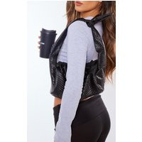 Black Weave Knot Grab Bag | PrettyLittleThing UK