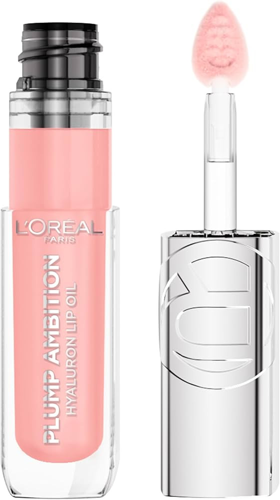 L'Oreal Paris Plump Ambition Hyaluron Lip Oil, 24 HR Lip Gloss with Hyaluronic Acid, Volumizing F... | Amazon (US)