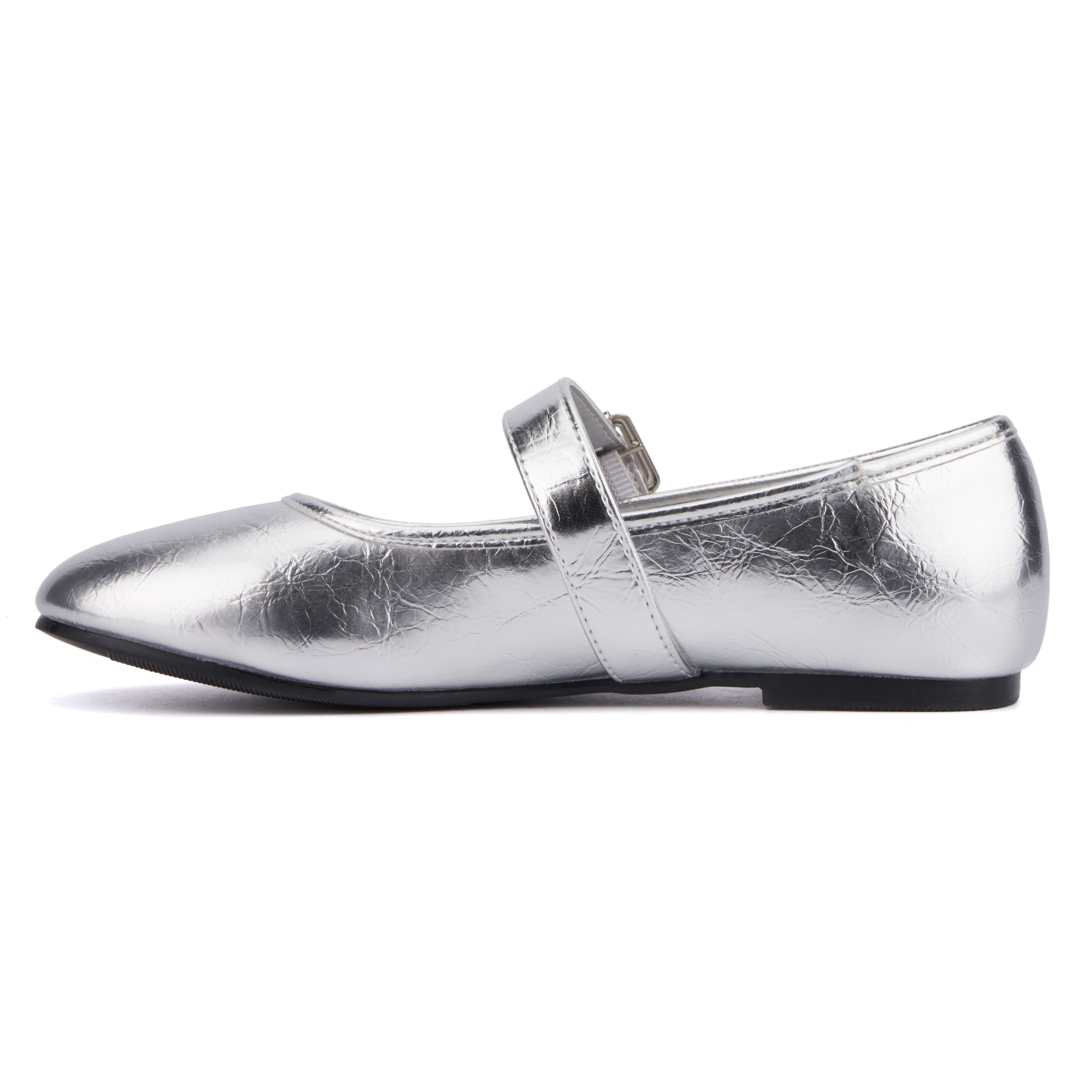 Olivia Miller Women's Eastern Star Metallic Mary Jane Flats | Walmart (US)