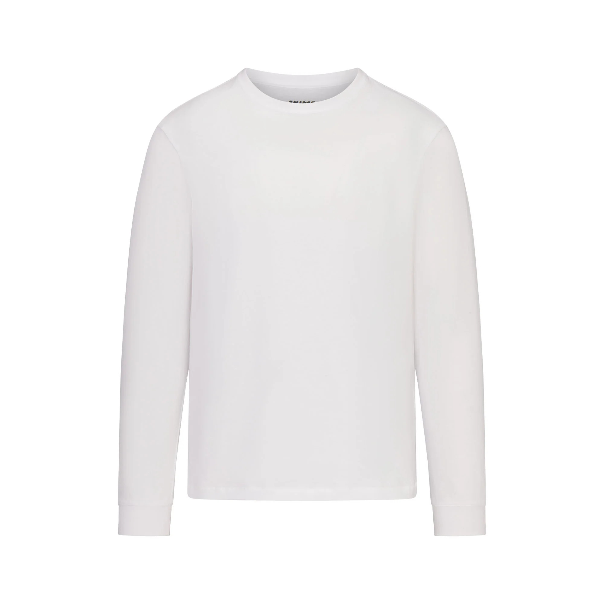 SKIMS COTTON MENS CLASSIC LONG SLEEVE T-SHIRT | CHALK | SKIMS | SKIMS (US)