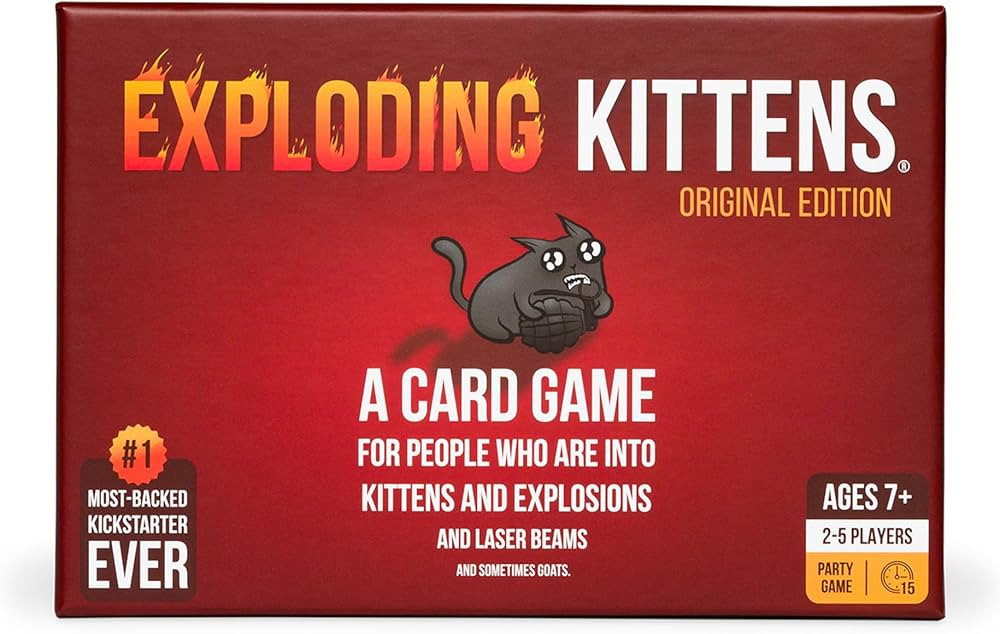 Exploding Kittens Original Edition - Hilarious Game for Family Game Night - Funny Card Games for ... | Amazon (US)