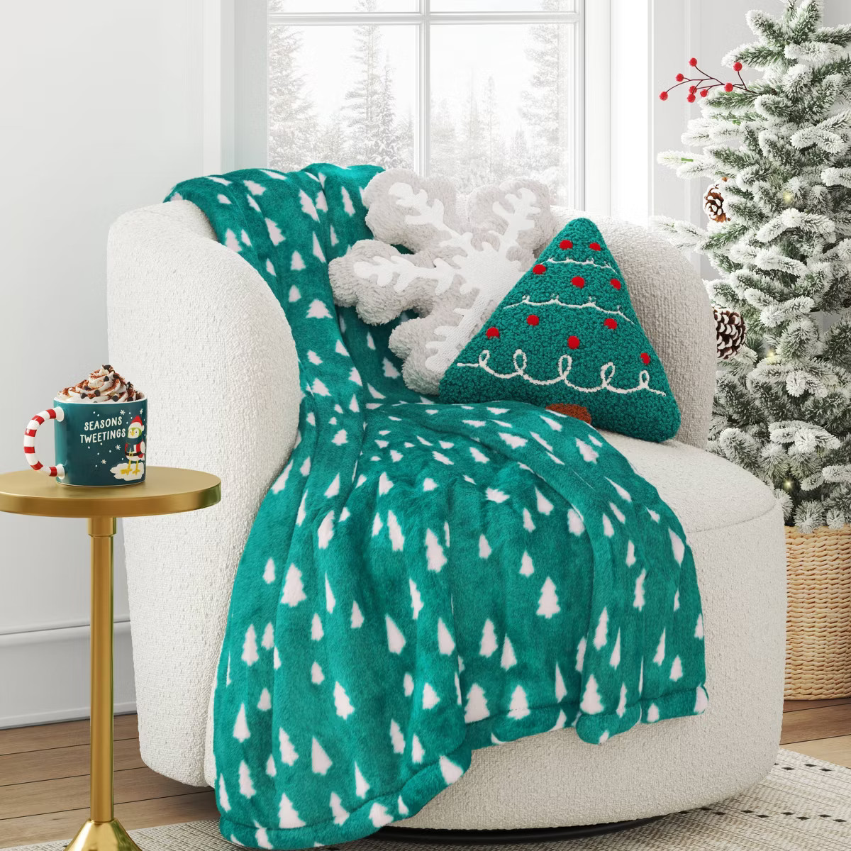 Christmas Tree Throw Pillow Green/Red/White - Wondershop™ | Target