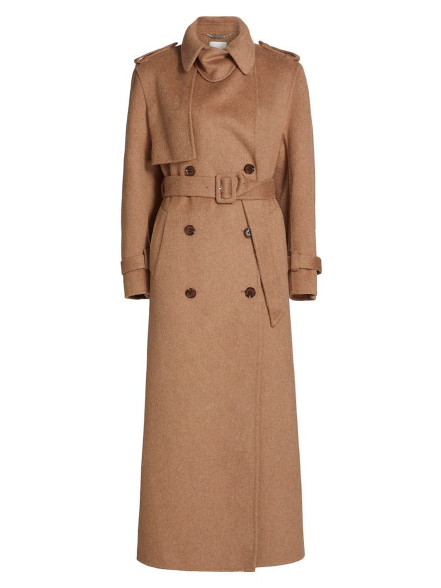 Rumi Belted Wool-Blend Coat | Saks Fifth Avenue