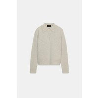 Zara - Plain 100% Wool Polo - Sand / Marl - L - Woman | Zara US