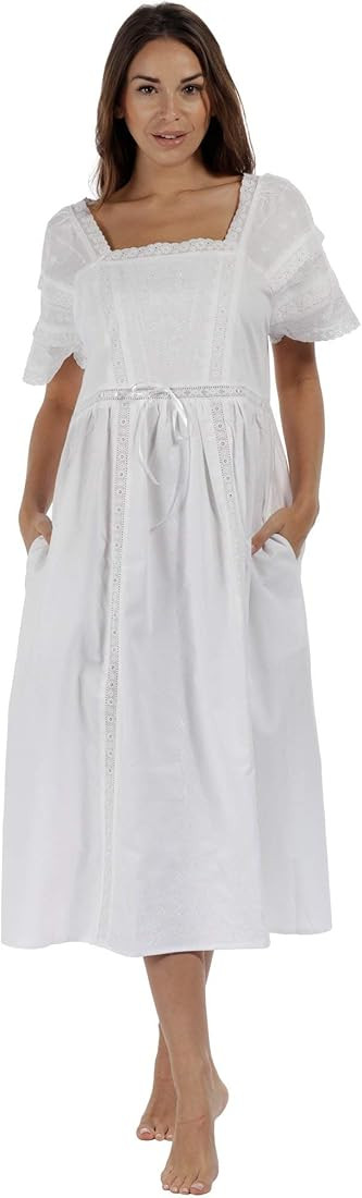 The 1 for U Nightgowns for Women - Womens Nightgowns, Amanda 100% Cotton Gown | Amazon (US)