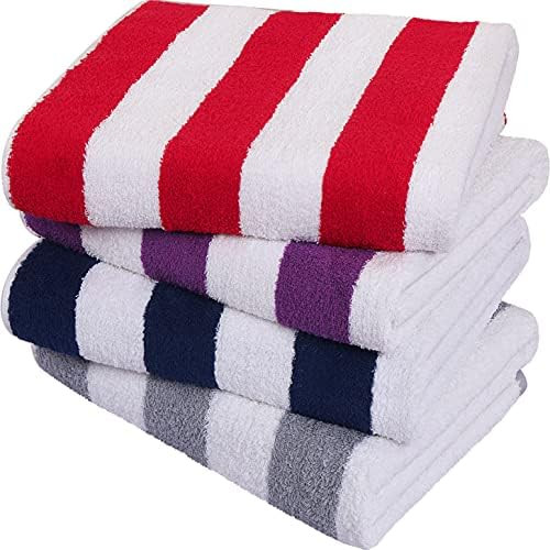 Utopia Towels Cabana Stripe Beach Towel (30 x 60 Inches) - 100% Ring Spun Cotton Large Pool Towel... | Amazon (US)