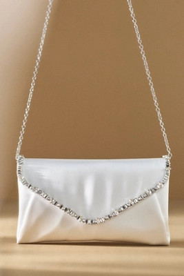 Jewel by Badgley Mischka Satin Envelope Clutch | Anthropologie (US)