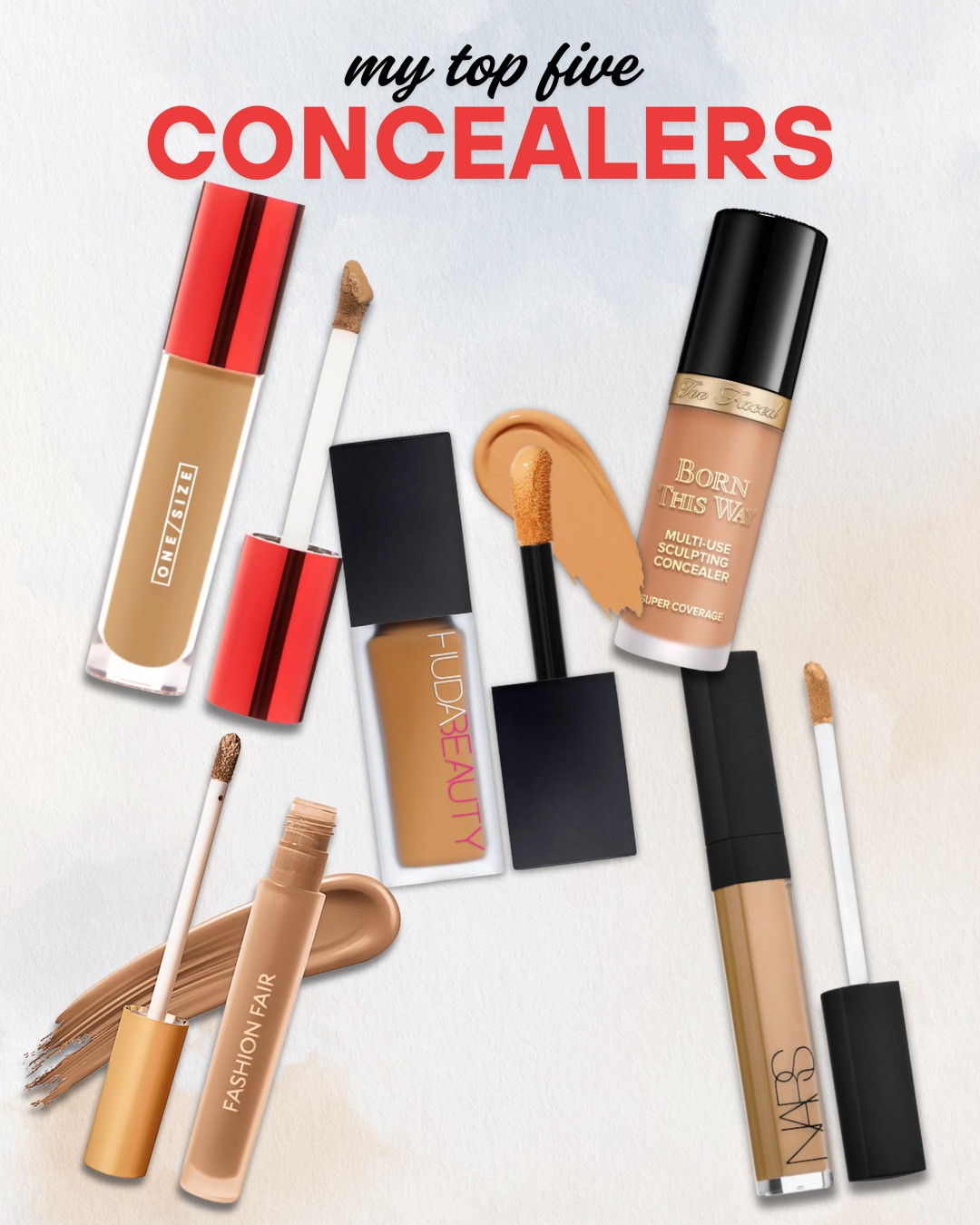 If you have normal to dry skin with nose sweat like me, these are my top 5 concealers that don’t budge, crease, or cake.

ONE/SIZE Turn Up the Base Butter Silk Concealer – Full coverage with a satin finish. Doesn’t crease or separate even on high-sweat zones.

Huda Beauty #FauxFilter Luminous Matte Concealer – Brightening, smoothing, and perfect for long wear. It stays put under pressure (and sweat).

Too Faced Born This Way Multi-Use Sculpting Concealer – Creamy and hydrating with full coverage. Great for under-eyes and spot concealing.

NARS Radiant Creamy Concealer – Medium coverage with a radiant, natural finish. Blends seamlessly and never looks dry or cakey.

Fashion Fair Crème Concealer – Full coverage and rich in texture, but still blendable. Great for hyperpigmentation and long wear.

#Top5Concealers #LongwearConcealer #SweatProofMakeup #MakeupForNormalToDrySkin #CreaseFreeConcealer #LTKMakeup #LTKBeauty

#LTKBeauty