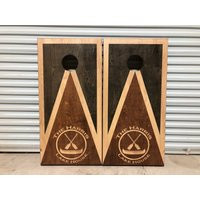 Personalized Lake House Stained Cornhole Boards Set/Anchor/Lawn Games/Corn Toss/Wedding/Non Painted/ | Etsy (US)