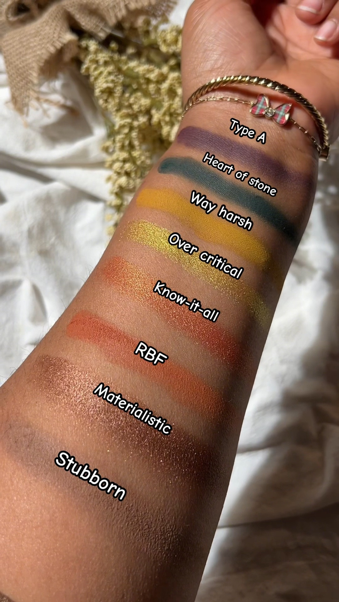 It is rare for me to go out of my way to get an eyeshadow palette. I’m usually overwhelmed with all the color variations! However, this one drew my eyes immediately. It had just the right number of colors to be interesting without being too much. The depth and vibrancy of Type A caught my eyes, especially as I had been searching for a purple for under my eyes. All the shades are so pretty and vibrant and Melt Cosmetics chose the perfect shades for Earth Signs. Please note they have other Zodiac palettes !

#LTKU #LTKMostLoved #LTKGiftGuide