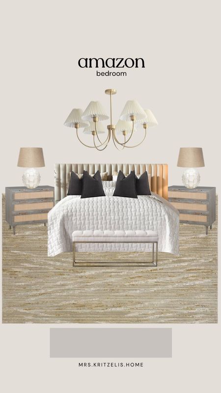 Amazon bedroom! 

Light fixture, table lamp, rug, nightstand, bench, bedding, home decor 

#LTKHome #LTKFindsUnder100 #LTKSaleAlert