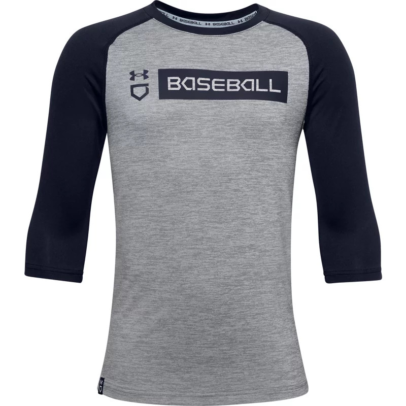 Under Armour Youth Utility Baseball Heathered Baseball T-Shirt Gray/Navy Blue, X-Large - Youth Baseball Tops/Bttm at Academy Sports | Academy Sports + Outdoors