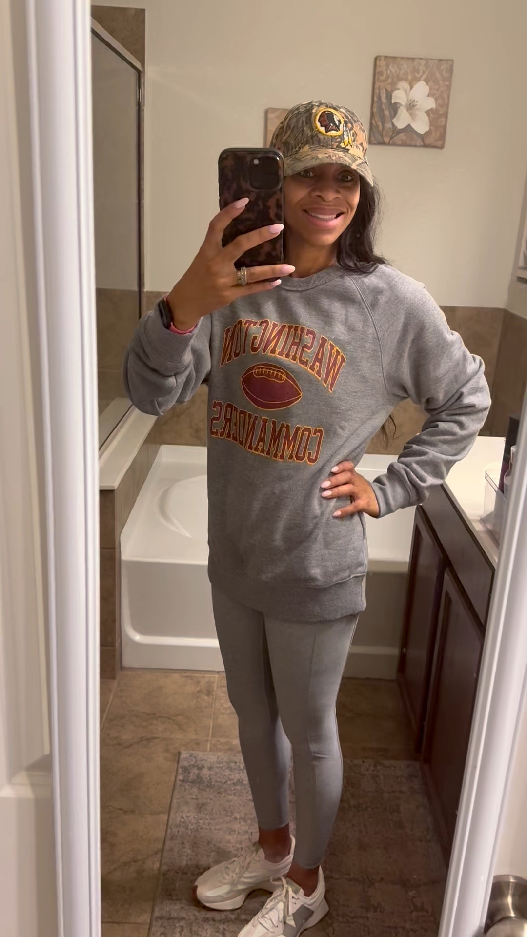 Today is finally here—NFL season kickoff! 🏈 The Commanders take the field Sunday, but I couldn’t wait to show my team spirit. Rocking my Commanders sweatshirt with my dad’s vintage Redskins hat for my gym look today. Linking my sweatshirt so y’all can snag one too! ✨

Tap to shop your game day gear and rep your team all season long!


#LTKFamily #LTKFindsUnder100 #LTKActive