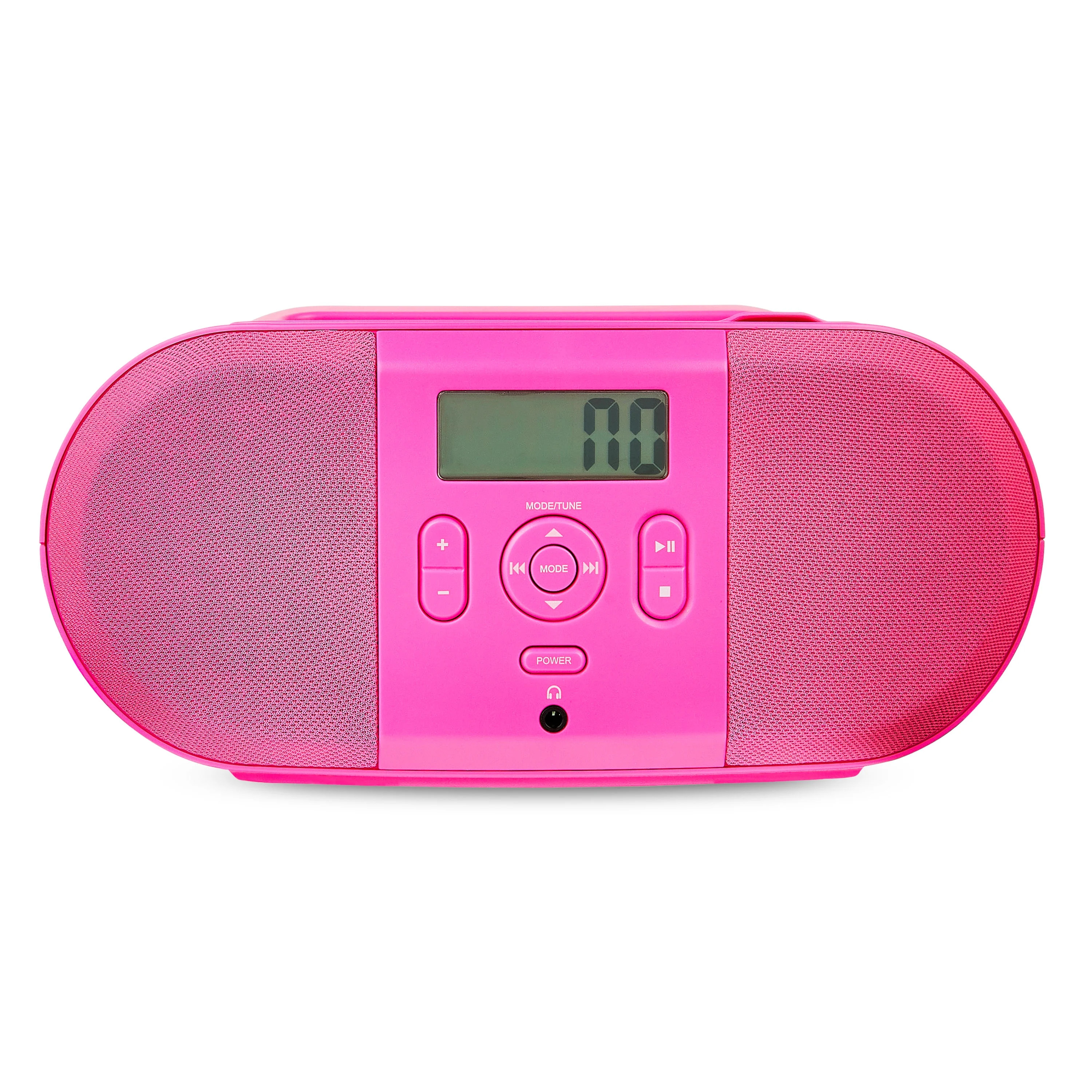 onn. Portable CD Boombox with Digital FM Radio, Pink | Walmart (US)