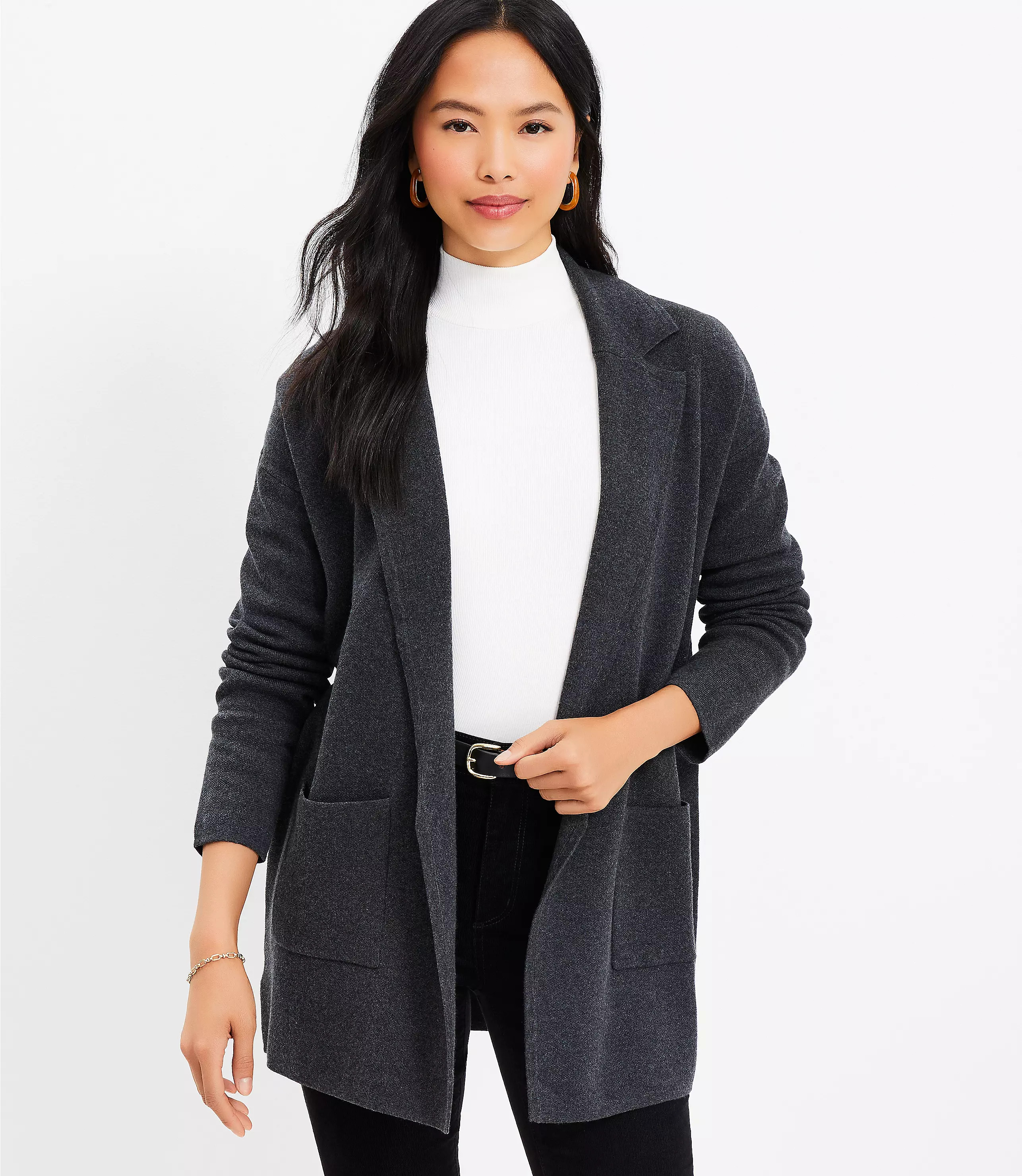 Relaxed Pocket Sweater Blazer | LOFT