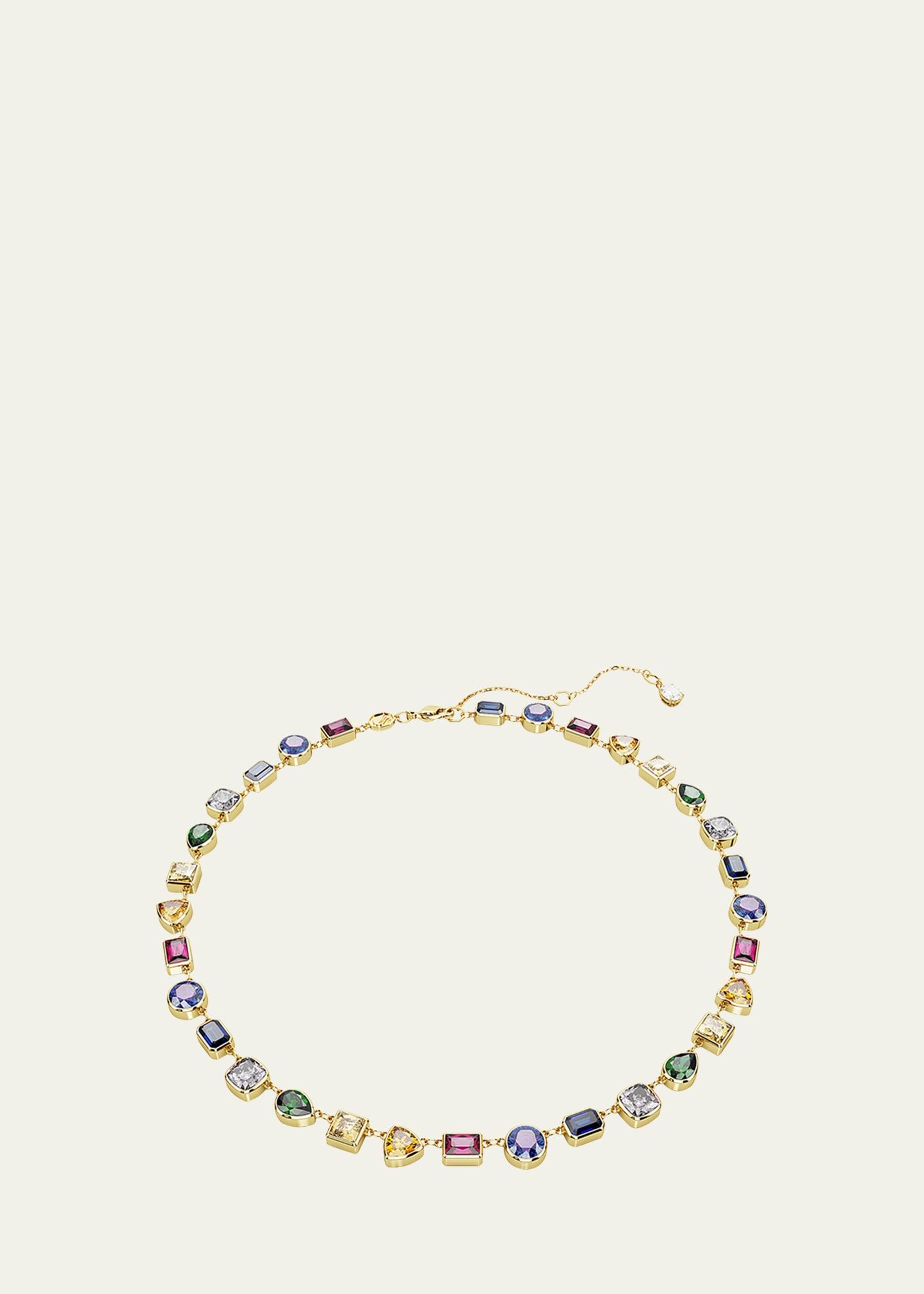 SWAROVSKI Stilla Gold-Tone Mix-Cut Multicolor Crystal Necklace | Bergdorf Goodman