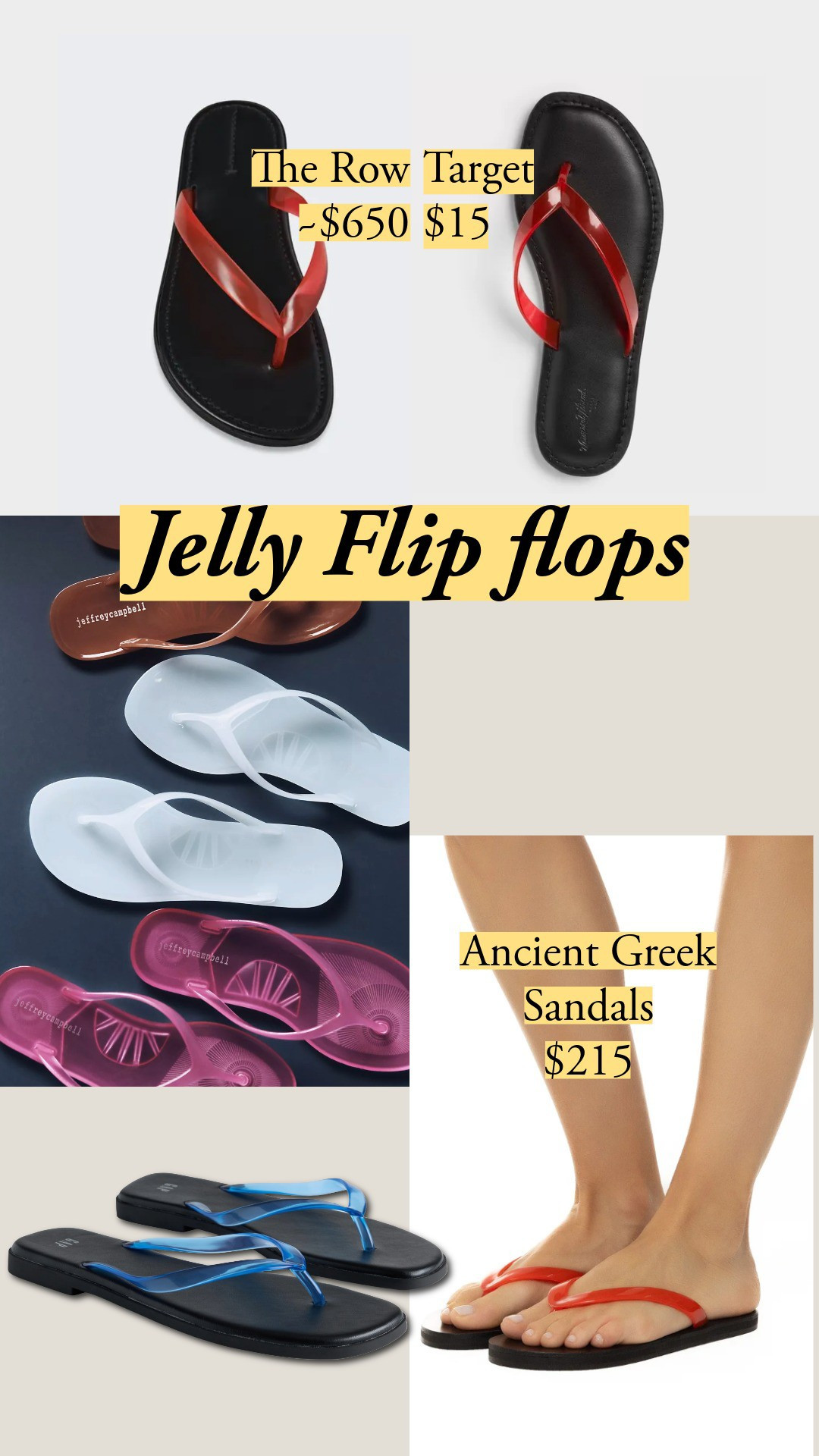 Jelly flip flops 🩴 | Ancient Greek | GAP | Target 

#LTKSummerEdit #LTKShoeCrush #LTKTravel