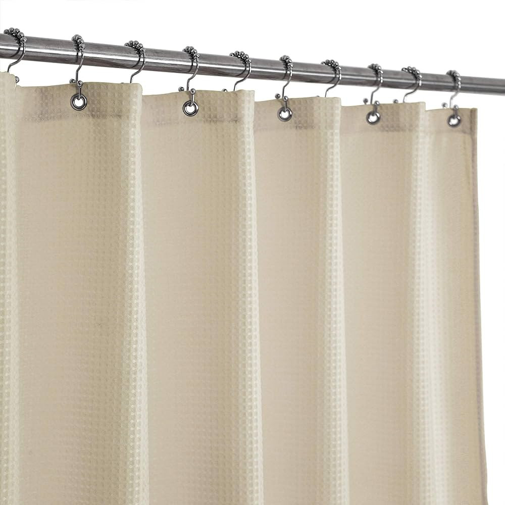Barossa Design X-Long Fabric Waffle Weave Shower Curtain 96 inch Height, Hotel Luxury Spa, 230gsm... | Amazon (US)