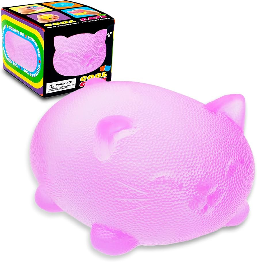 Stress Cat Toy, Stretch and Squeeze Stress, Cute Cat Toy for Anxiety Relief, Birthday, Christmas,... | Amazon (US)