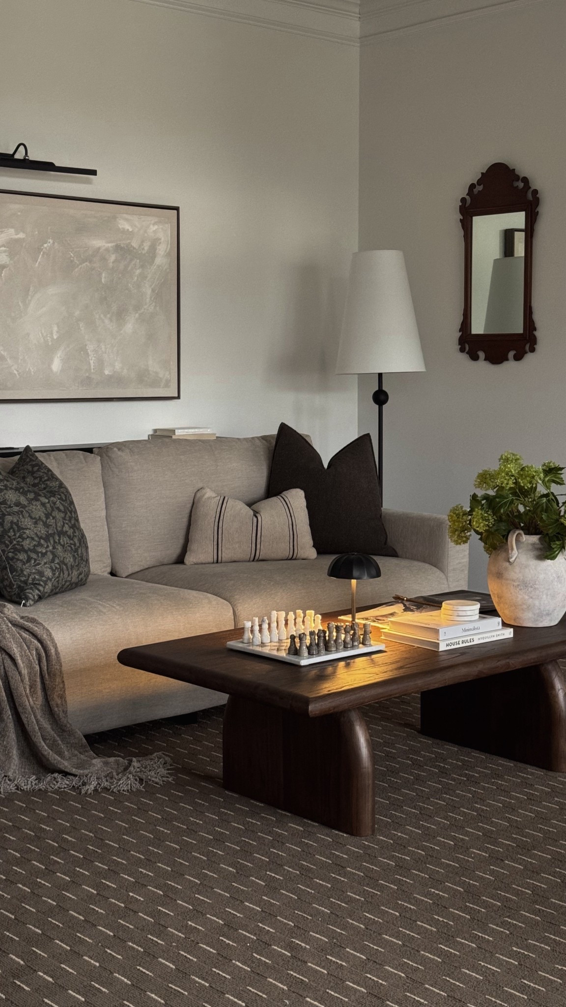 Living room decor, coffee table decor, coffee table styling, floor lamp, sleeper sofa, sofa throw pillows, convertible sofa, chessboard decor, spring decor, decorative throw pillows

#LTKHome