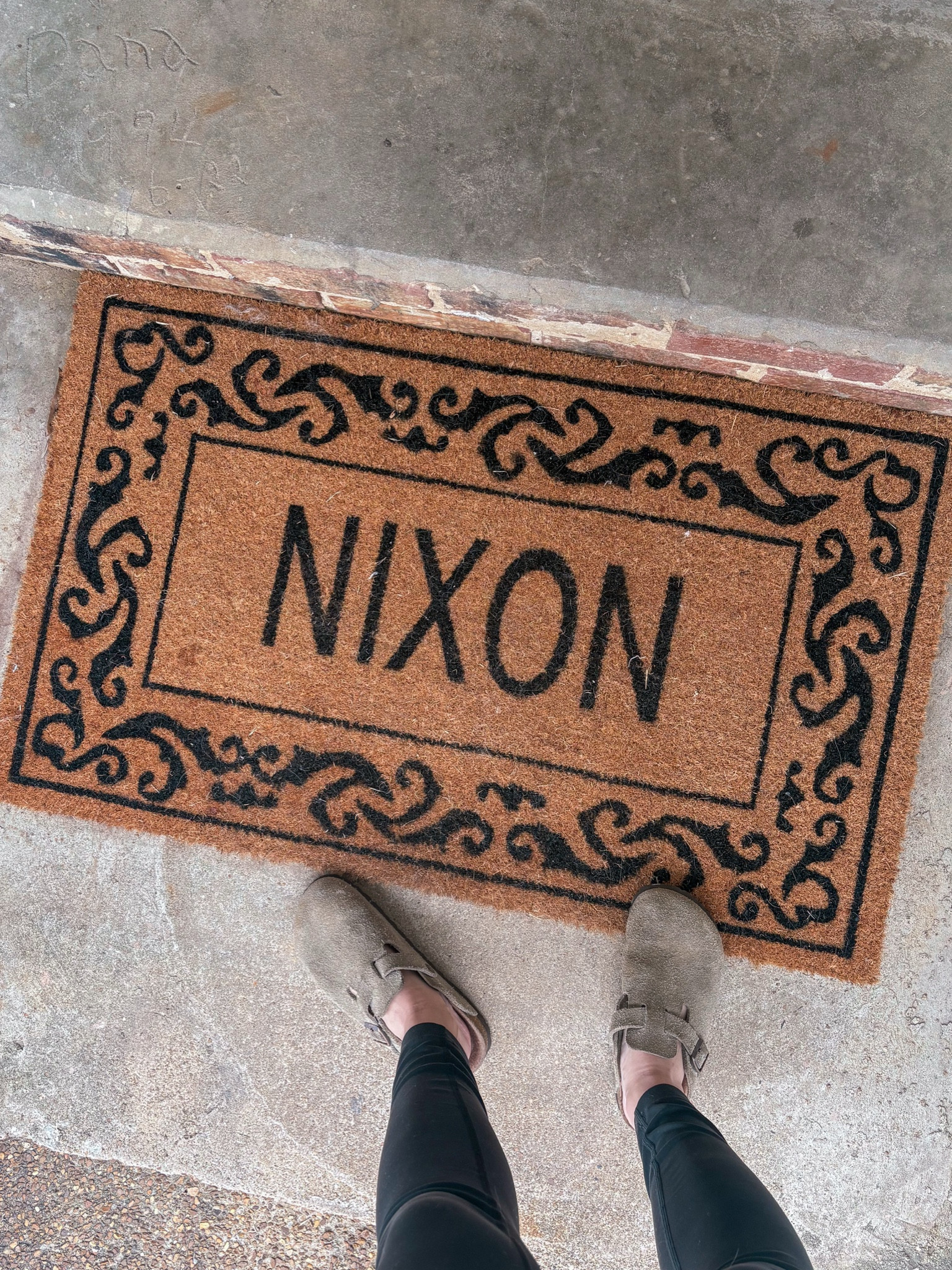 Personalized door mat from Amazon🏠  A great wedding gift or house warming gift. 
Pictured in size 22" x 36".

#LTKHome #LTKFindsUnder50 #LTKGiftGuide