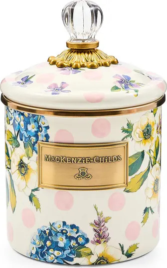 MACKENZIE CHILDS Wildflowers Small Enameled Steel Canister | Nordstrom | Nordstrom