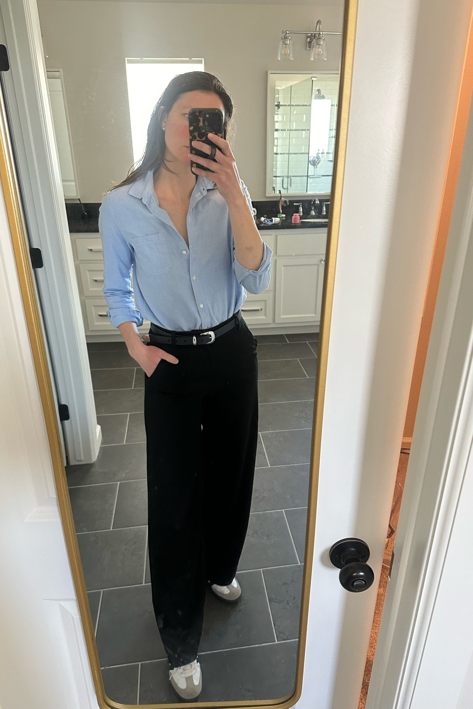 Classic spring but still kind of winter outfit. Loving this new belt! 

#LTKworkwear #LTKstyletip #LTKshoecrush